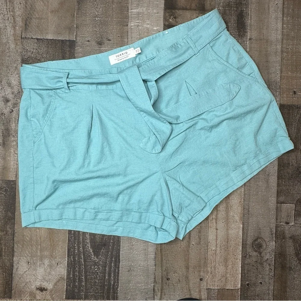 Torrid Women's Aqua High Waist Shorts